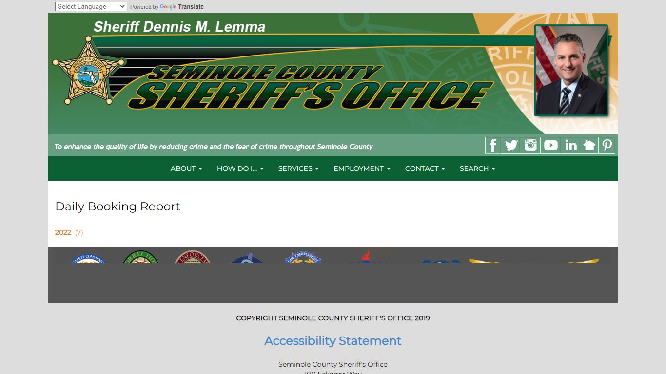 Daily Booking Report - Seminole County Sheriff's Office